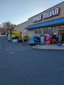 Family Dollar store cleanup operation