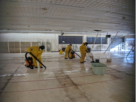 Move Fast Restoration team performing water damage cleanup in Baltimore for residential and commercial properties.