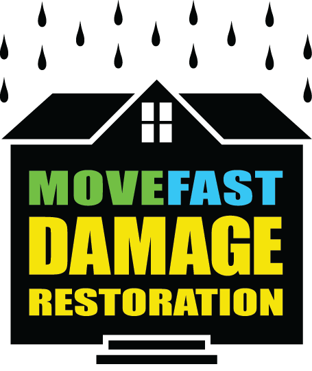 Emergency water damage restoration by Move Fast Restoration, featuring water extraction and drying services in Baltimore.
