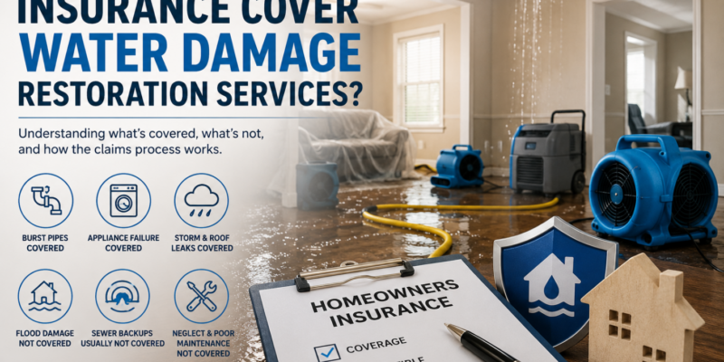Homeowners insurance water damage restoration services